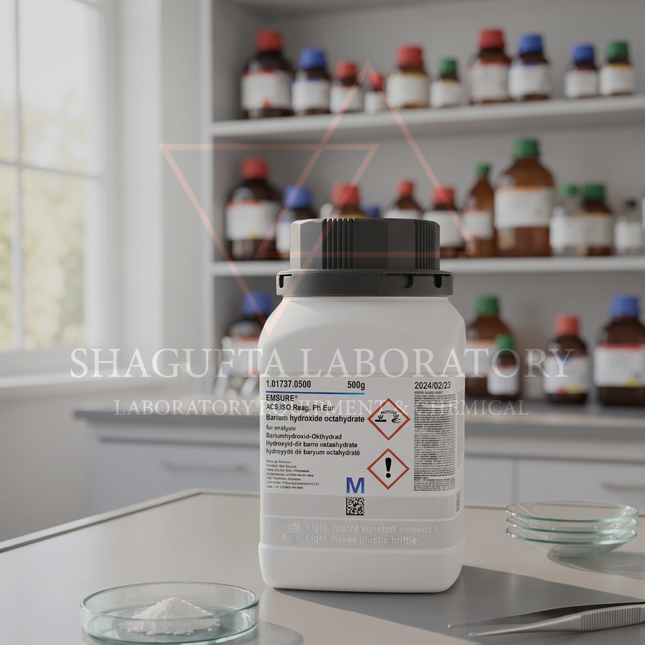 Barium Hydroxide Octahydrate EMSURE® ACS ISO Merck 101737 500g – Reagen Kimia Analytical Grade - Gambar 2