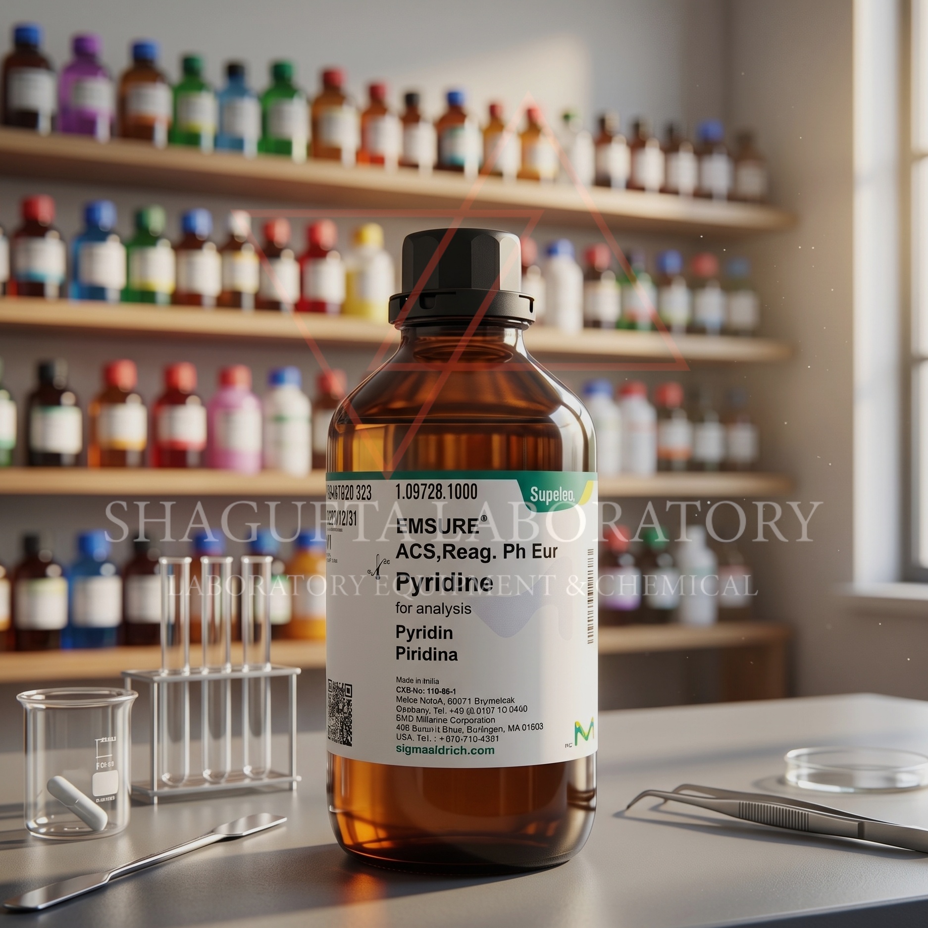 EMSURE Pyridine 1097280500 Merck ACS Reag. Ph Eur for Analysis 500mL – Reagent Grade Laboratory Chemical
