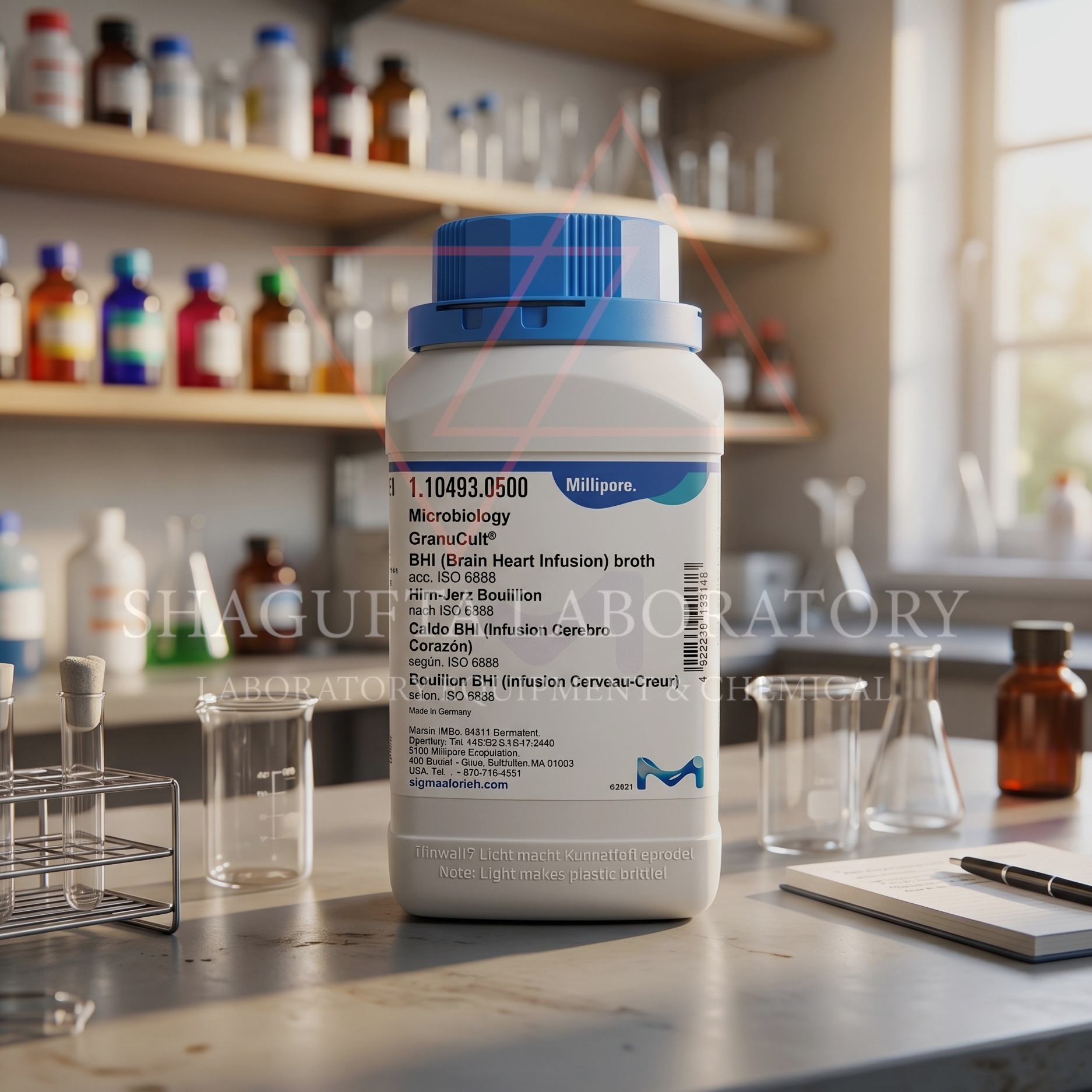 Merck Millipore 1104930500 BHI Brain Heart Infusion Broth GranuCult Microbiology Medium ISO 6888 10GR (REPACK)
