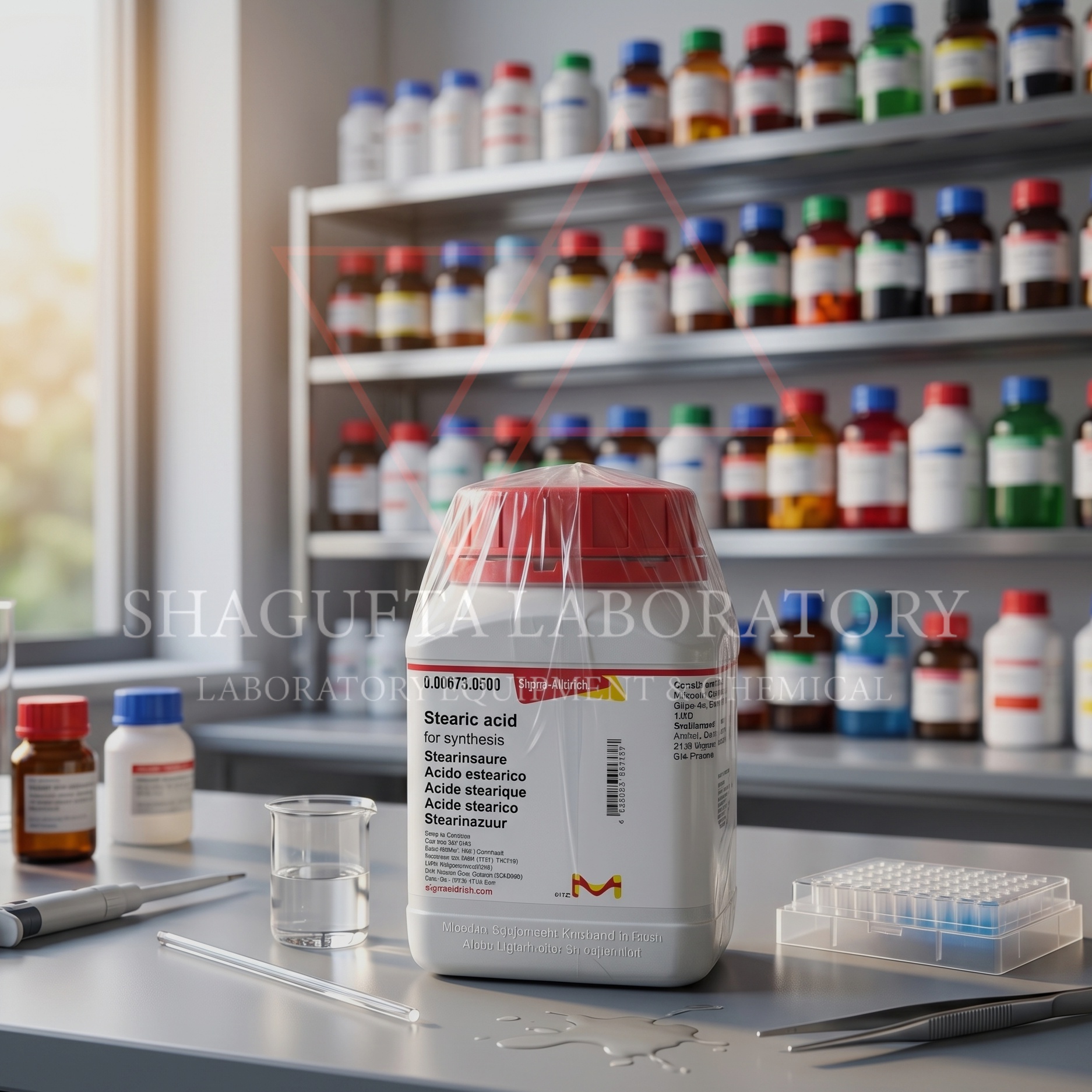 Stearic Acid for Synthesis Sigma-Aldrich 8.00673.0500 | Laboratory Chemical Reagent Grade – Shagufta Laboratory 25GR (REPACK)