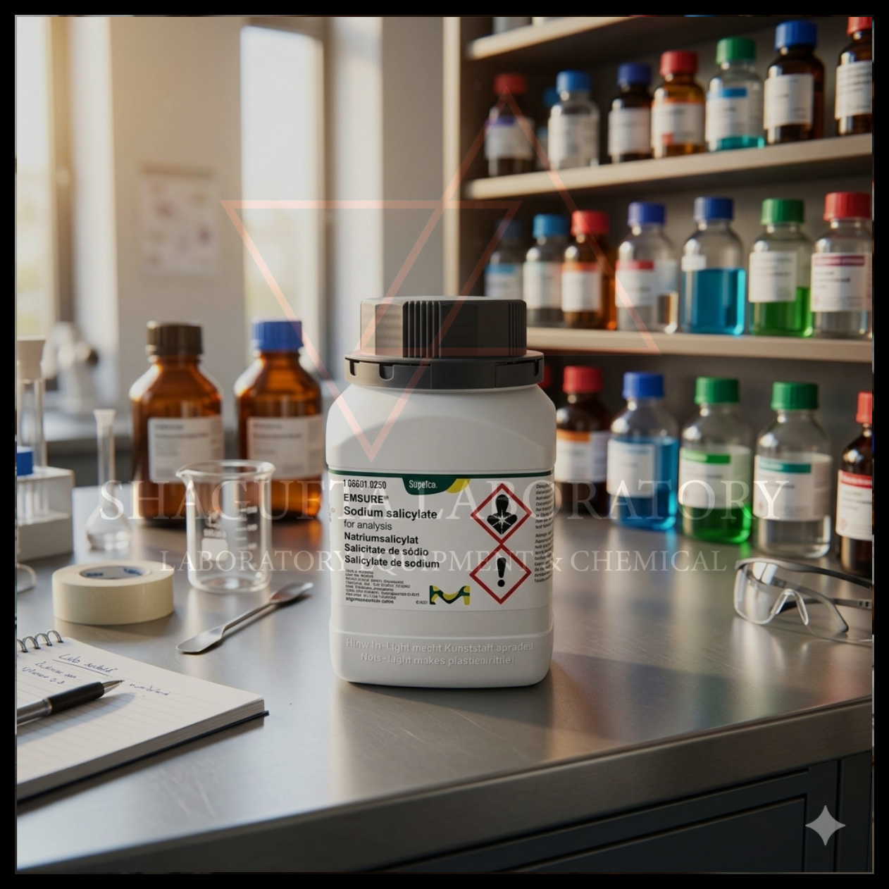 Supelco EMSURE® Sodium Salicylate for Analysis merupakan bahan kimia laboratorium analytical grade berkualitas tinggi untuk kebutuhan penelitian, quality control (QC), analisis kimia, pendidikan, dan aplikasi industri. Produk original Merck/Supelco dengan standar kualitas tinggi untuk hasil analisis yang akurat dan konsisten.