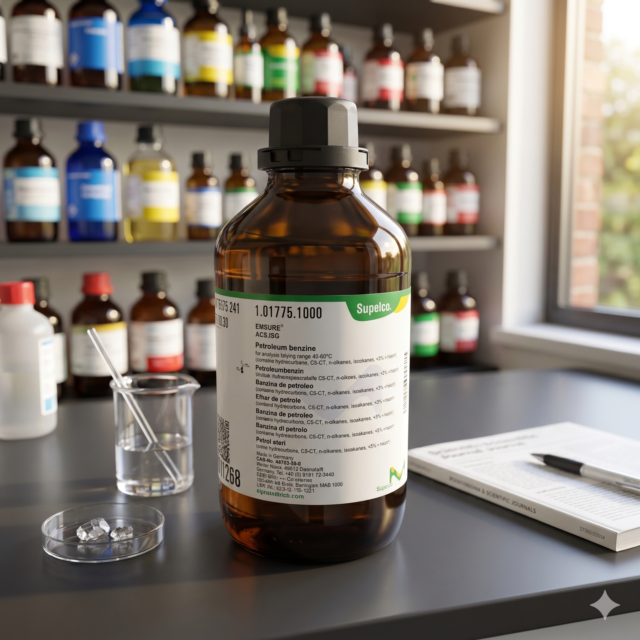Petroleum Benzine EMSURE® Merck Supelco 1L – Petroleum Benzine for Analysis Original