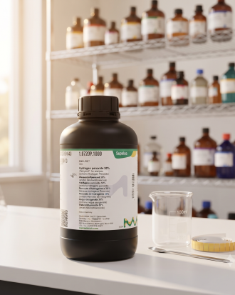 Hydrogen Peroxide 30% 1L 107209 – H₂O₂ Laboratory Grade untuk Analisis, Penelitian, QC & Industri | SHAGUFTA LABORATORY