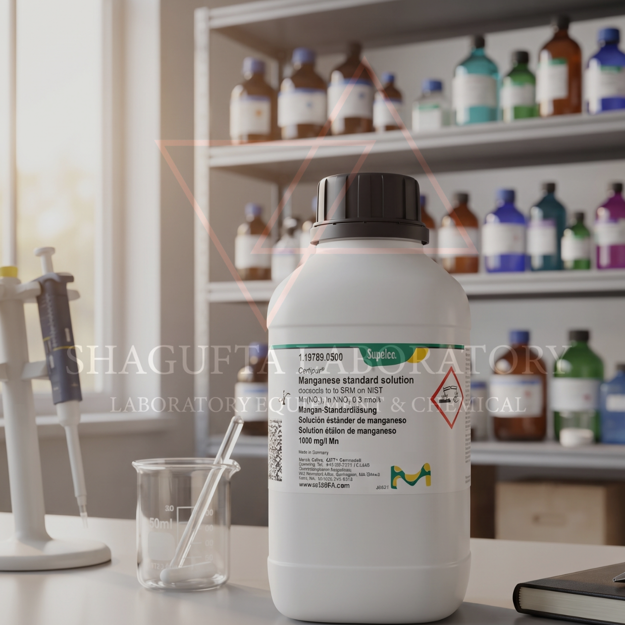 Manganese Standard Solution 500 mL 119789 | Larutan Standar Mangan (Mn) untuk AAS, ICP-OES & ICP-MS | SHAGUFTA LABORATORY
