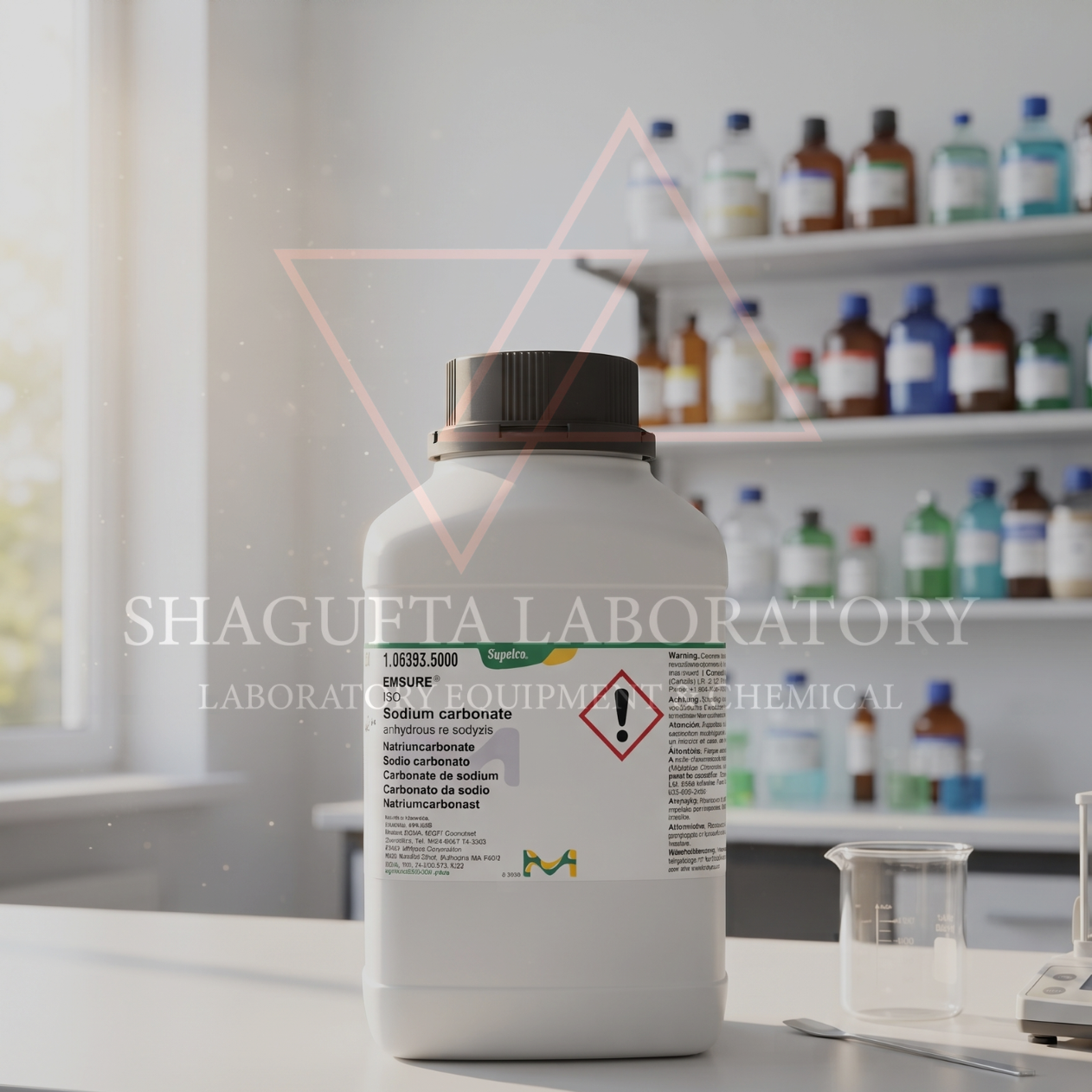 Merck EMSURE® 106392 Grade for Analysis – Sodium Carbonate 50GRR / Natrium Karbonat / Sodium Carbonate Anhydrous / Soda Ash / Na₂CO₃ (REPACK)