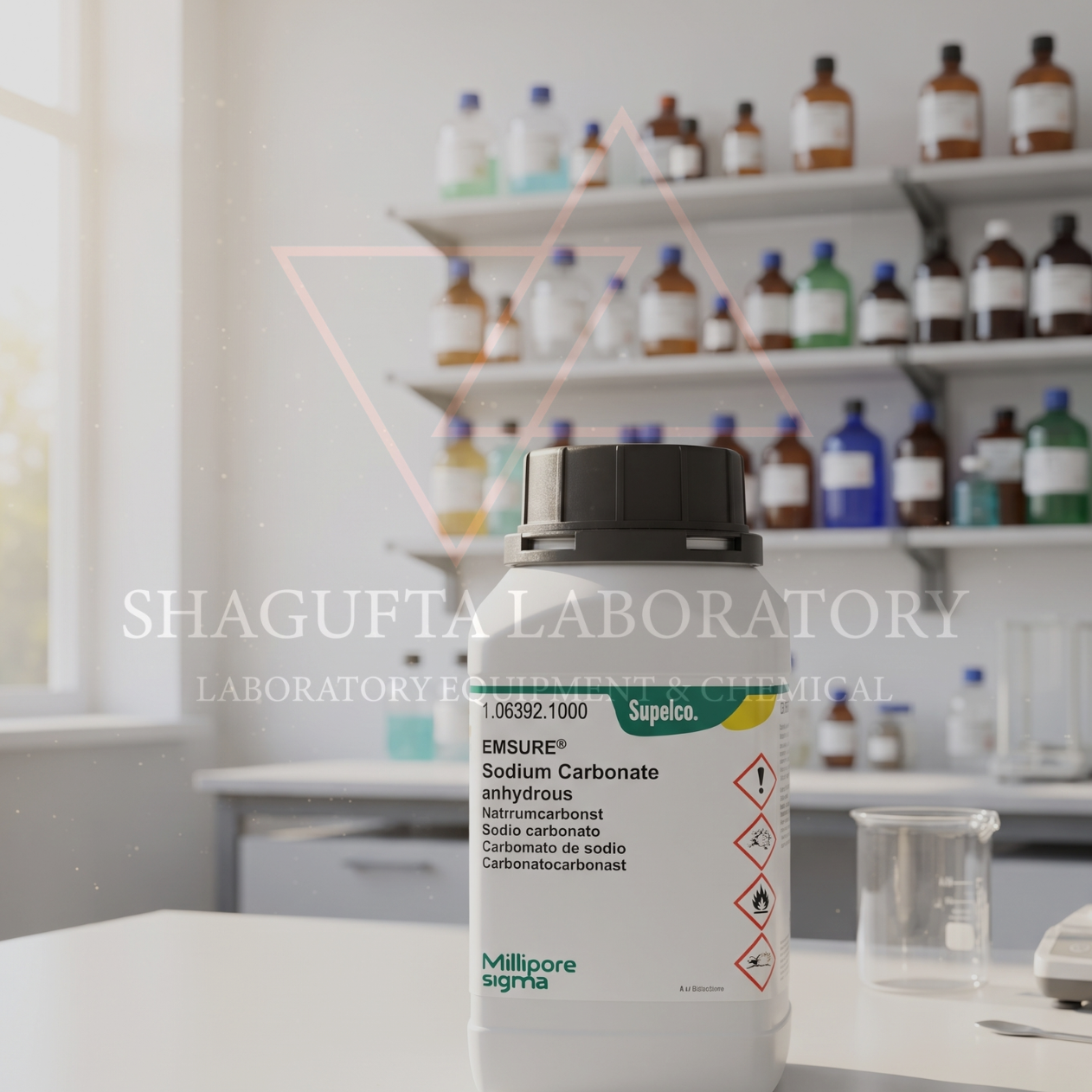 Merck EMSURE® 106392 Grade for Analysis – Sodium Carbonate 1KG / Natrium Karbonat / Sodium Carbonate Anhydrous / Soda Ash / Na₂CO₃