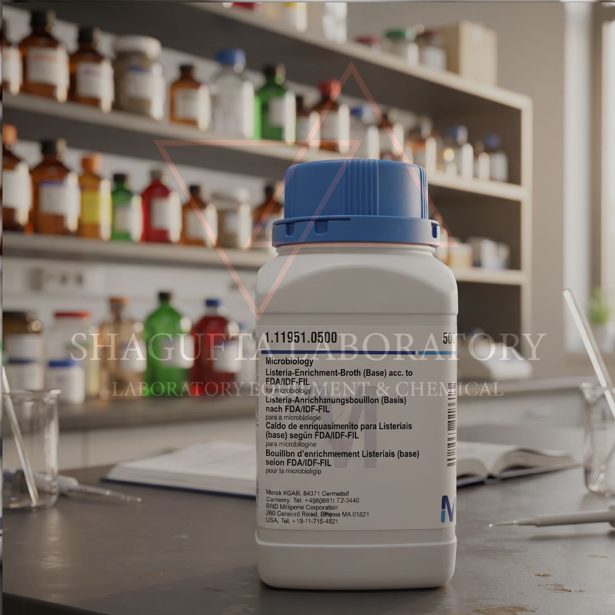 Merck GranuCult® Plus 111951 Listeria Enrichment Broth (Base) 10GR acc. FDA/IDF-FIL / LEB Base / Media Listeria (REPACK)
