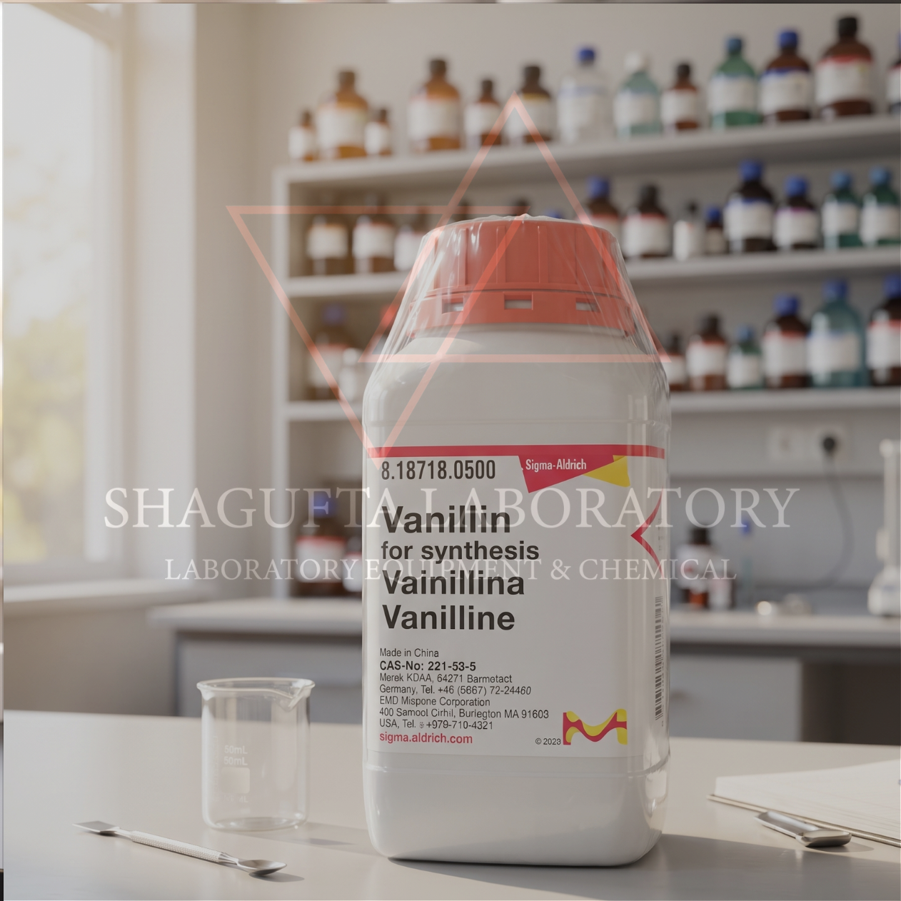 Vanillin for Synthesis Sigma-Aldrich 500GR 818718 | Vanillin Reagent Laboratorium Berkualitas